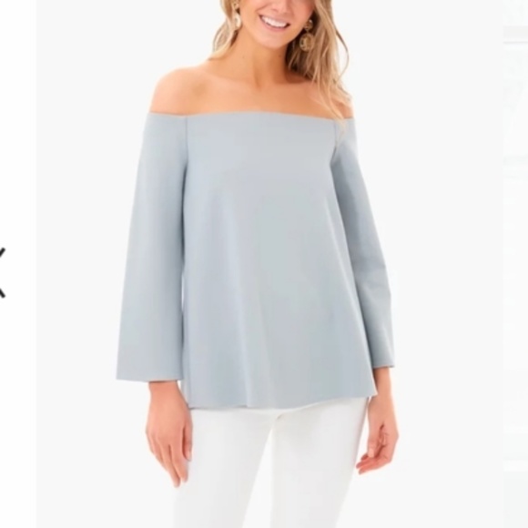 Tuckernuck Tops - Tuckernuck Miranda Off-shoulder Top, French Blue M